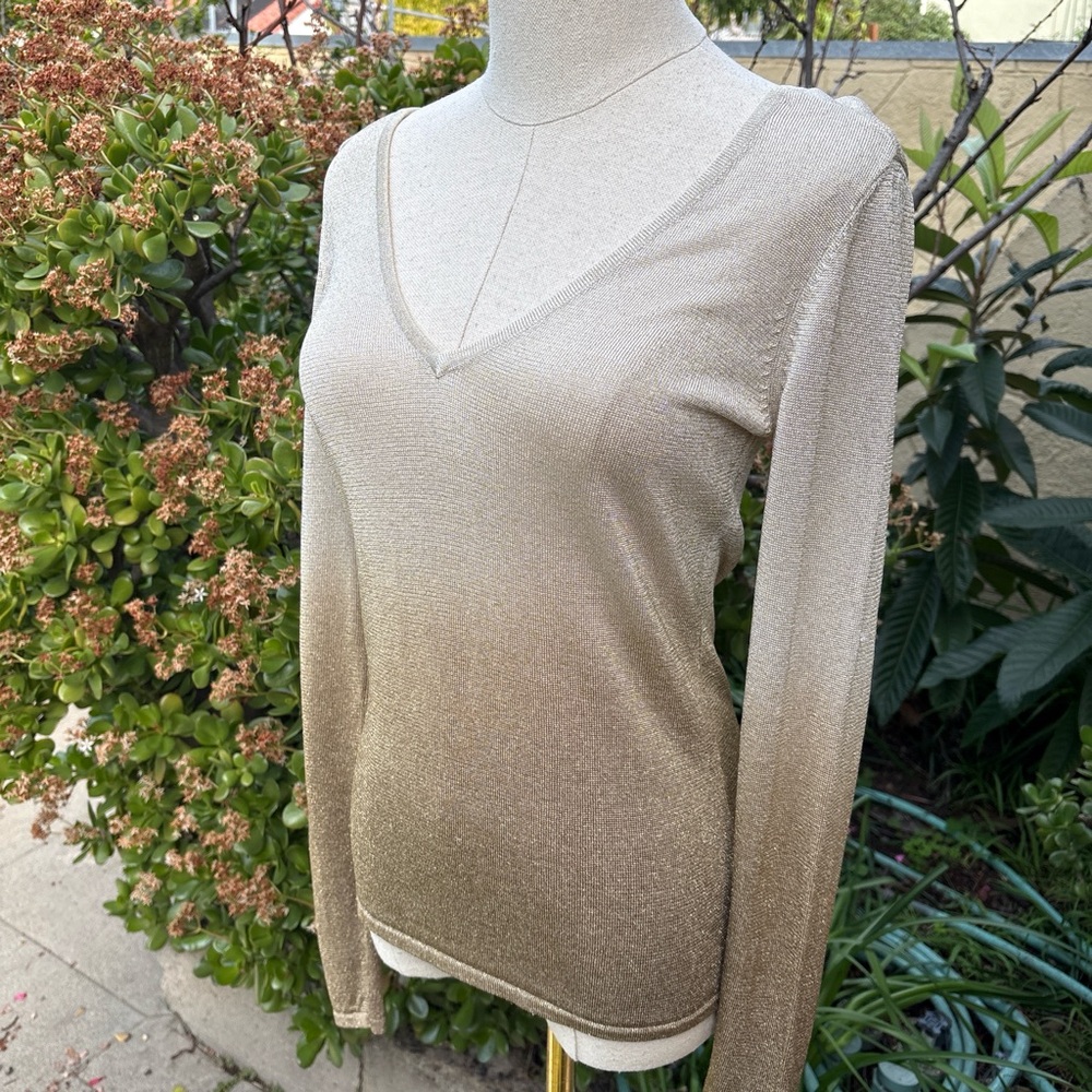 VTG 90s Cache Gold V-Neck Sweater